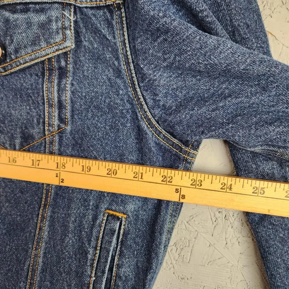 Levi Strauss Signature Jacket Mens XL Blue Denim Standard Trucker Jean Western